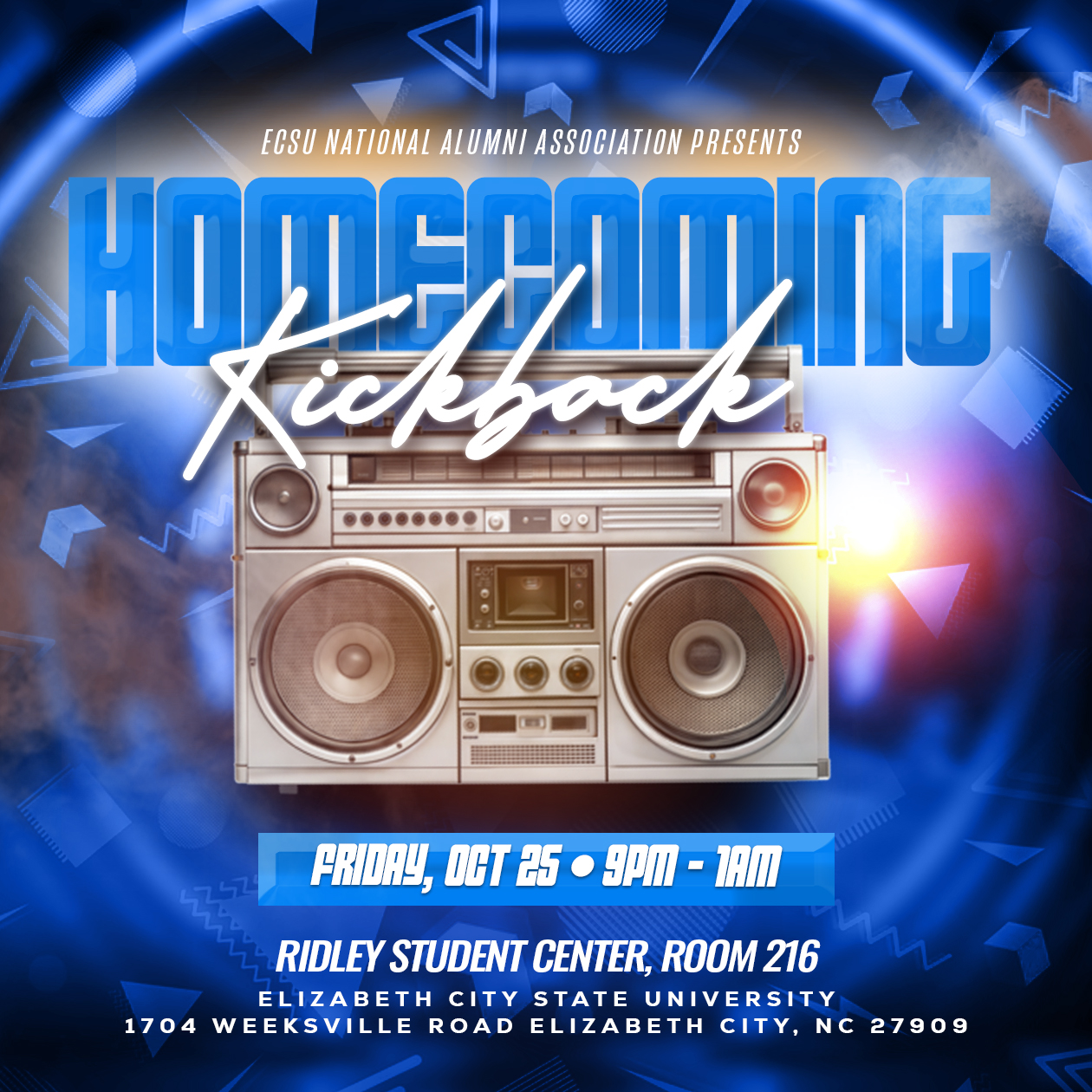 Homecoming Kickback flyer