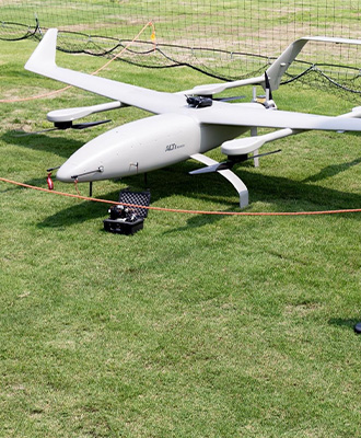 Drone laying on the ground